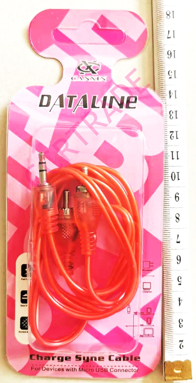 สายต่อลำโพง AUX เข้า 1 ออก 2 สีใส 1 ม.