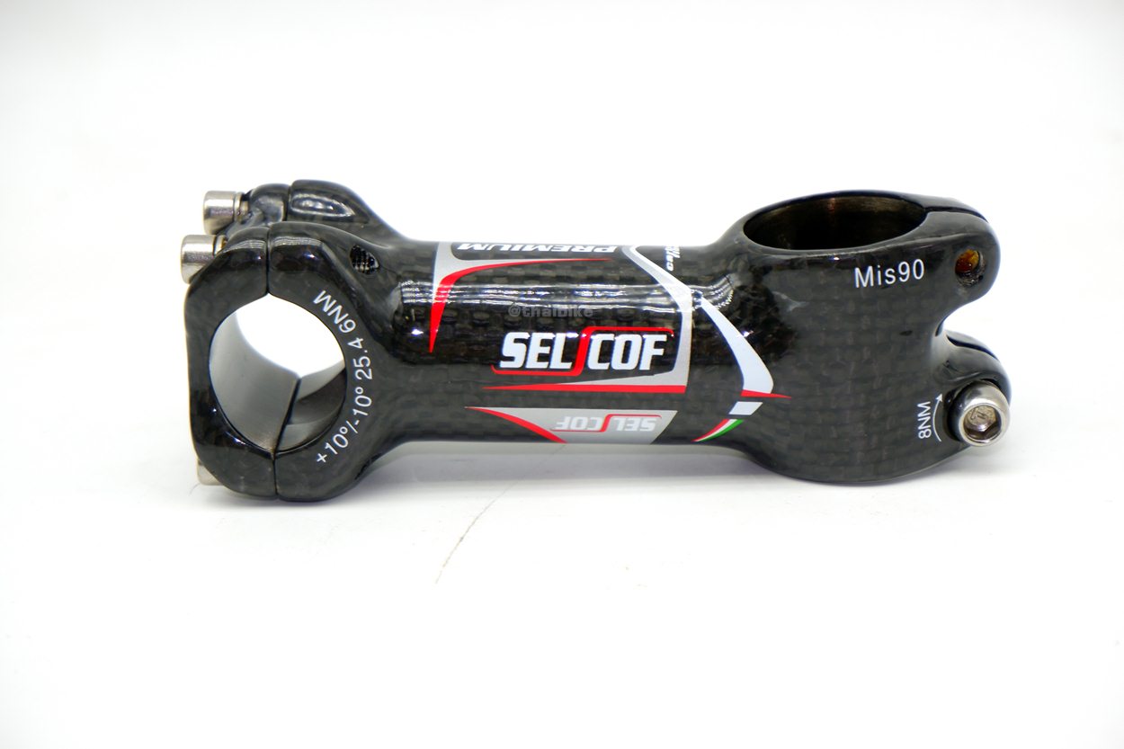 สเต็มจักรยานอลูมิเนียมเคลือบคาร์บอน SELCOF สำหรับคอแฮนด์ 25.4