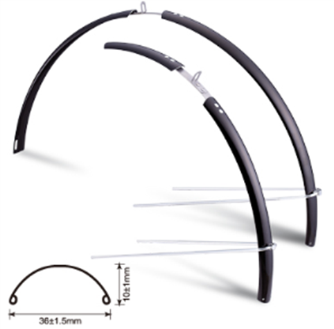 CC-937-700 x 23-25C : บังโคลน อัลลอยด์ 36mm สำหรับเสือหมอบล้อ 700x23-25C