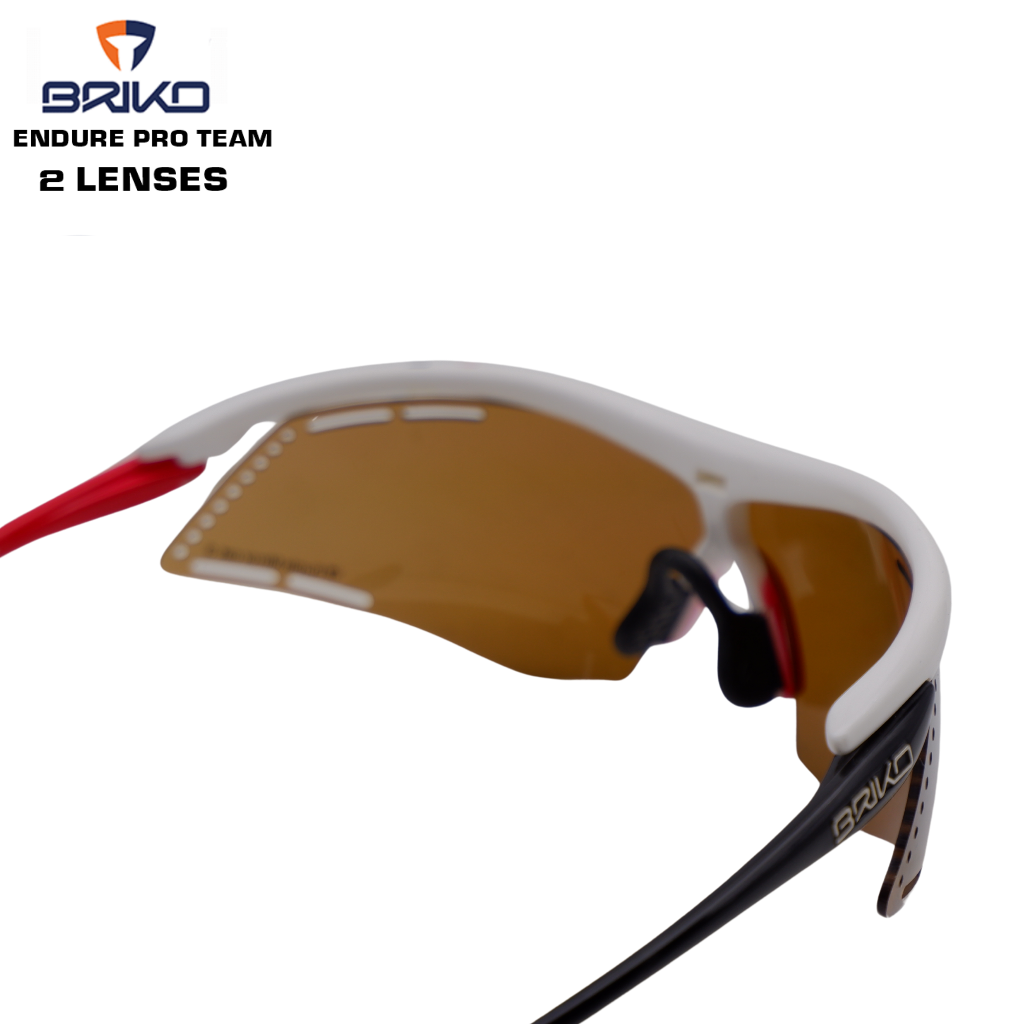แว่นตากันแดดปั่นจักรยาน BRIKO ENDURE PRO TEAM 2 LENSES (Made in Taiwan)