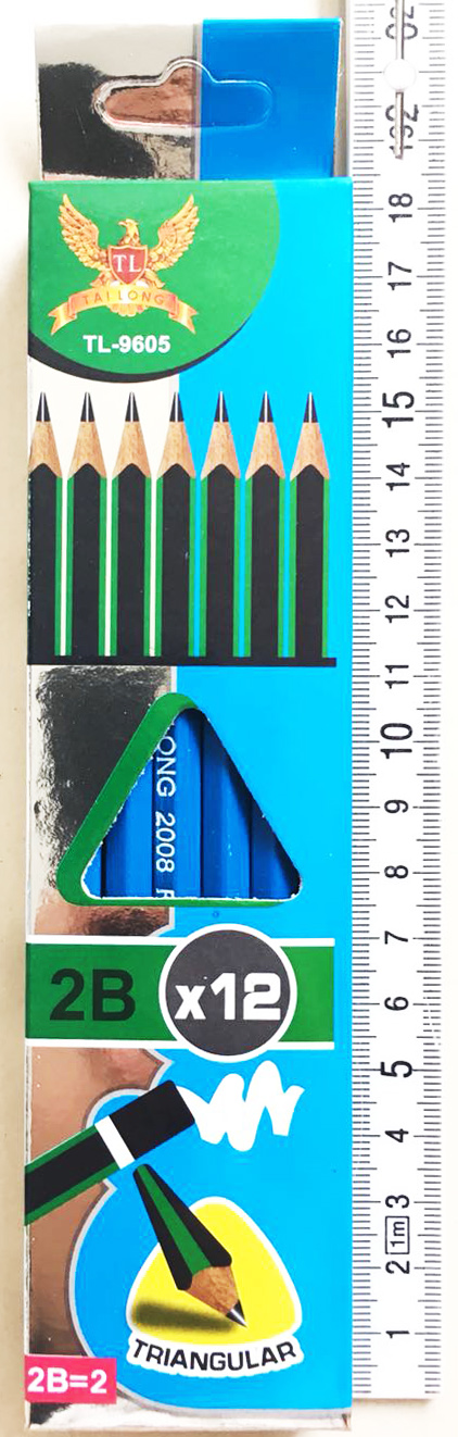 ดินสอทำข้อสอบ 2B กล่อง 12 แท่ง 20.5 ซม.