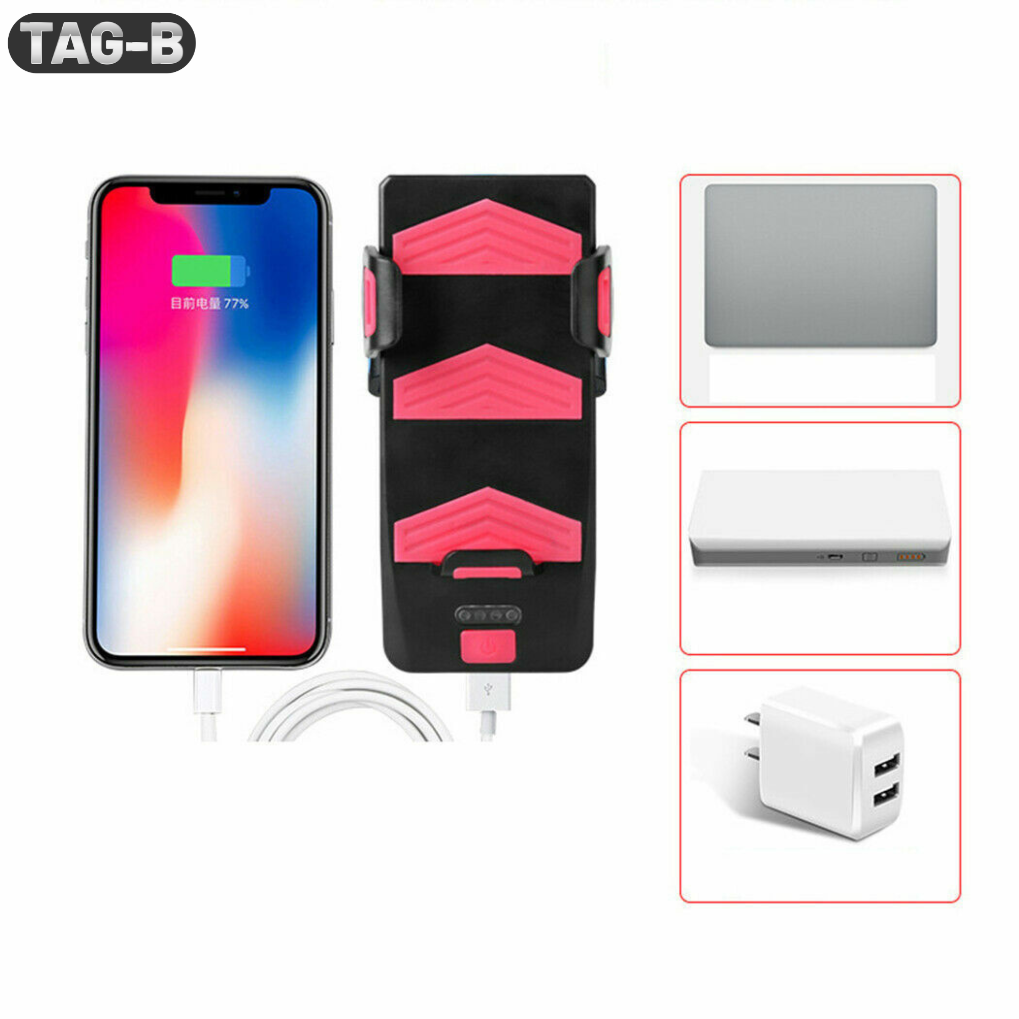 ไฟหน้าติดจักรยาน ขายึดมือถือ แตร powerbank FH-5501