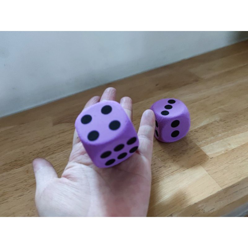 ลูกเต๋าโฟมยักษ์ ลูกเต๋าจัมโบ้ 3.8 cm พร้อมส่งจากไทย ลูกเต๋าไซต์ใหญ่