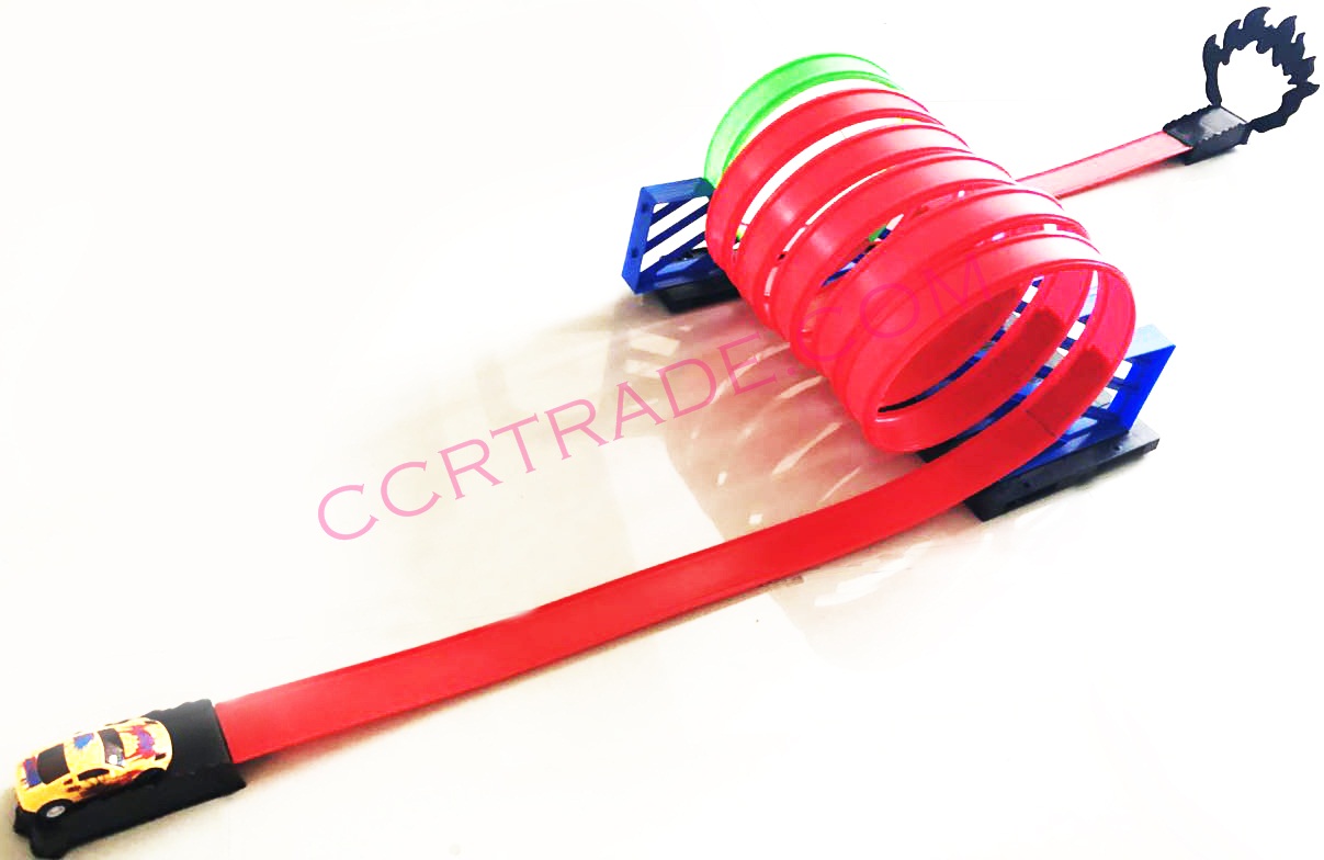 รางตัวต่อรถซิ่งตีลังกา 27 ชิ้นกล่องจัมโบ้ 46 ซม.(1x2)