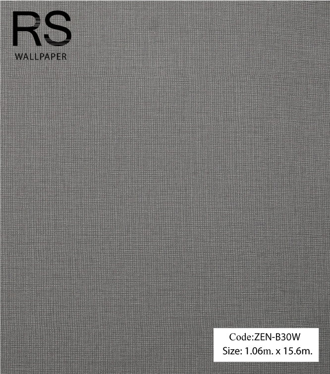 วอลเปเปอร์เทกเจอร์ตารางเล็กสีเทาพื้นโทนสีเทาเข้ม ZEN-B30W