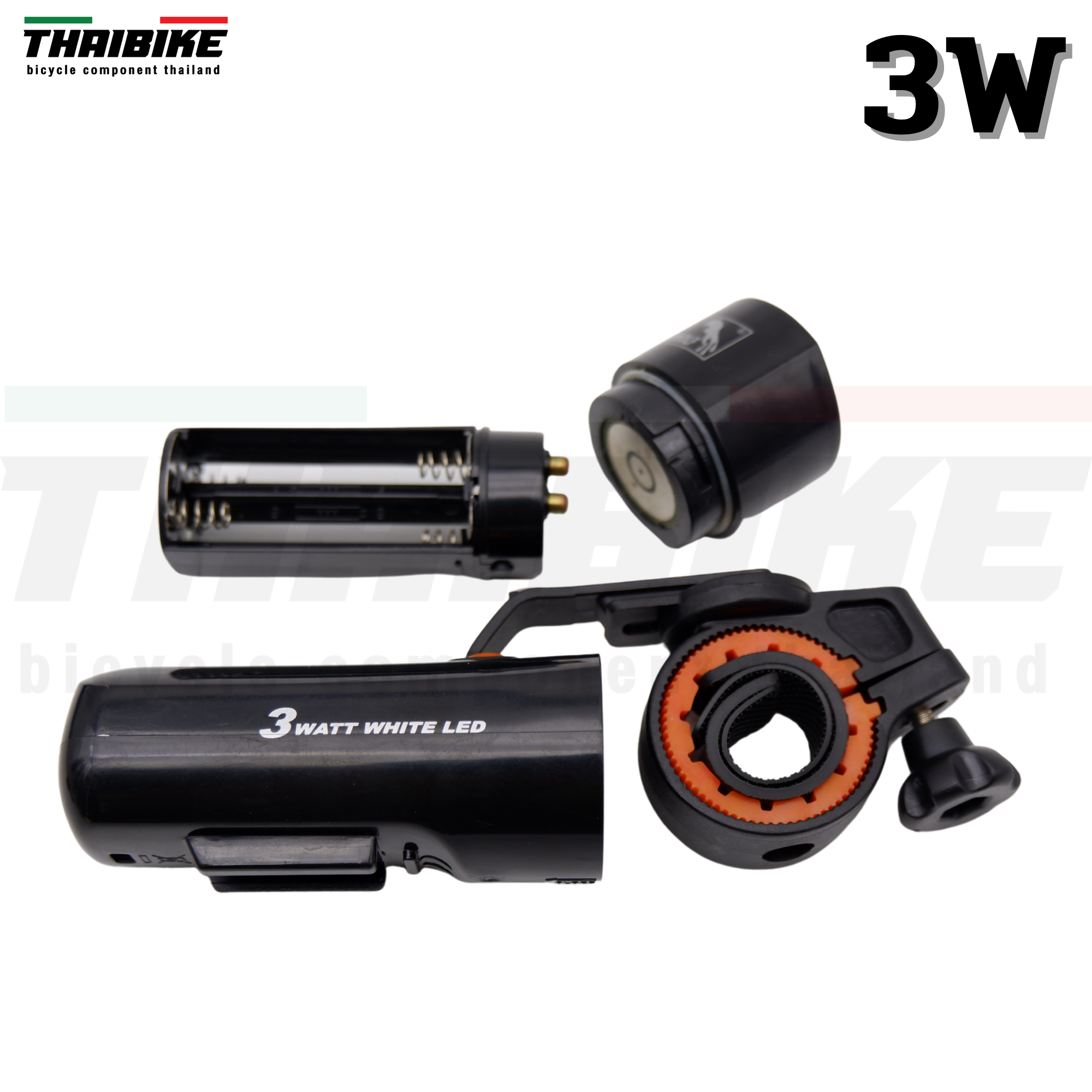 ไฟหน้าจักรยาน WILDWOLF 3W แบบใช้ถ่าน 3A
