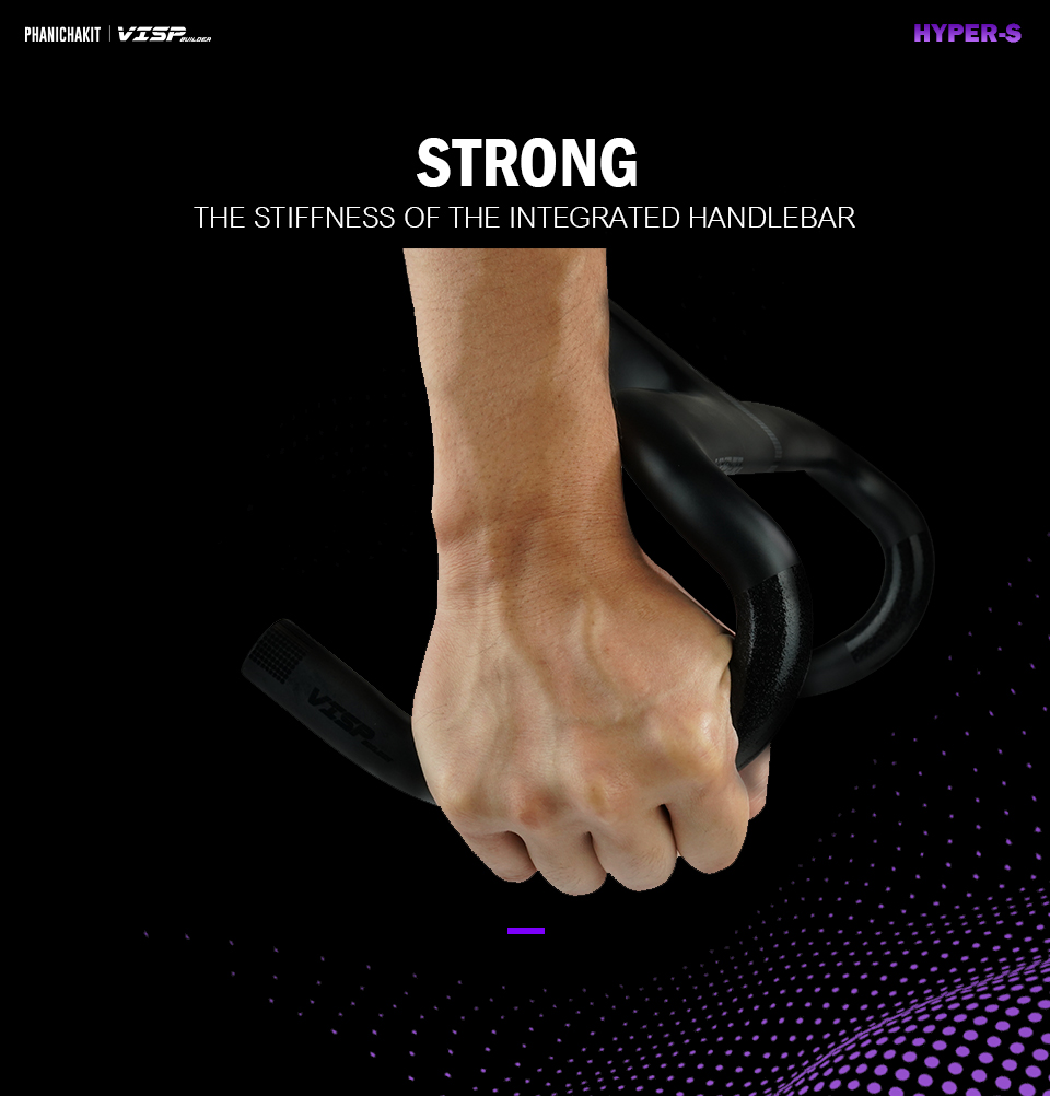 แฮนด์จักรยานคาร์บอนอินทิเกรตเสือหมอบ VISP BUILDER รุ่น HYPER-S