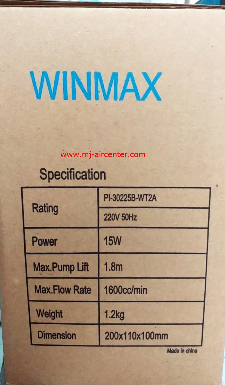 ปั๊มเดรนน้ำทิ้ง WINMAX PI-30225B-WT2A