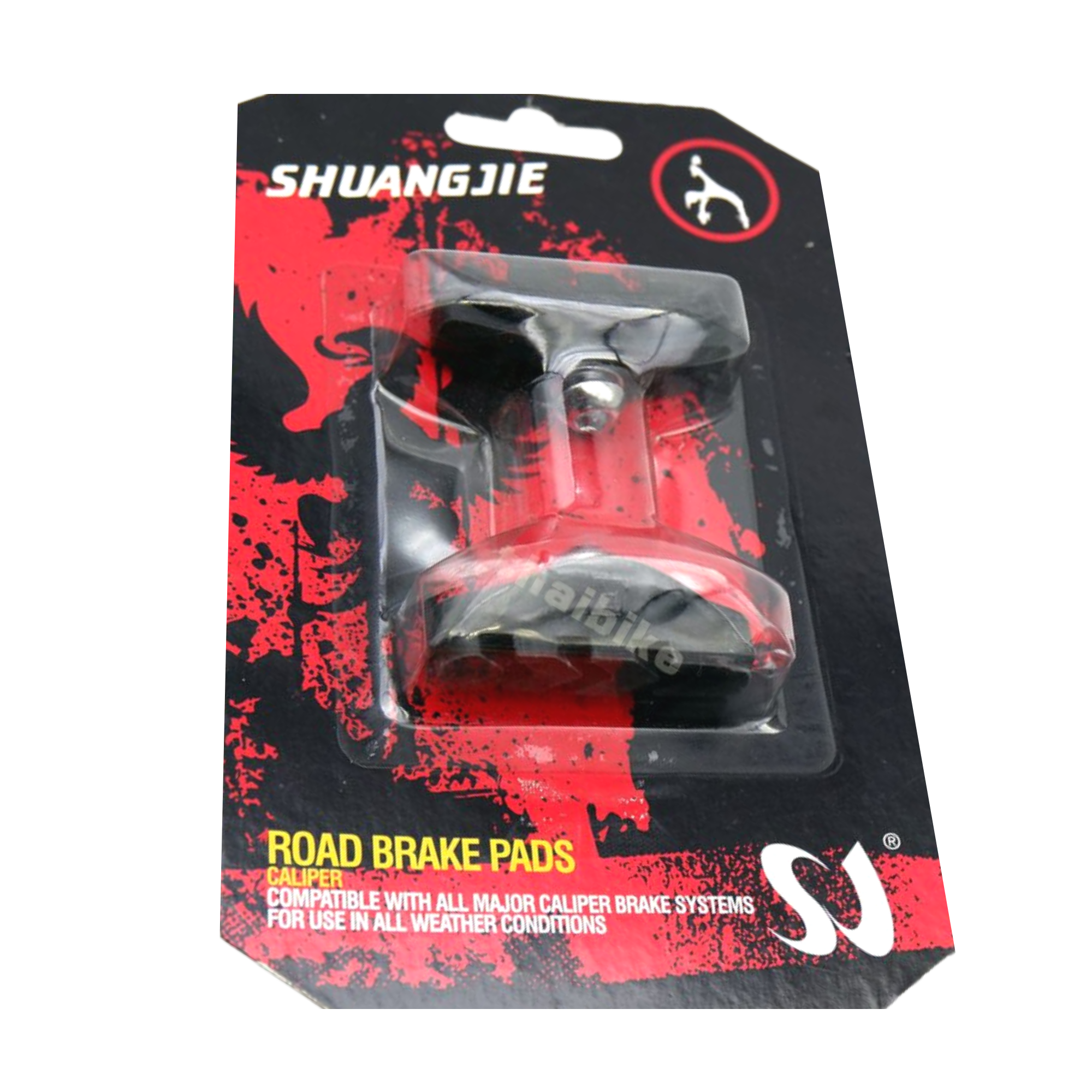 ผ้าเบรคจักรยานเสือหมอบแบบไม่มีฝักเบรค SHUANGJIE