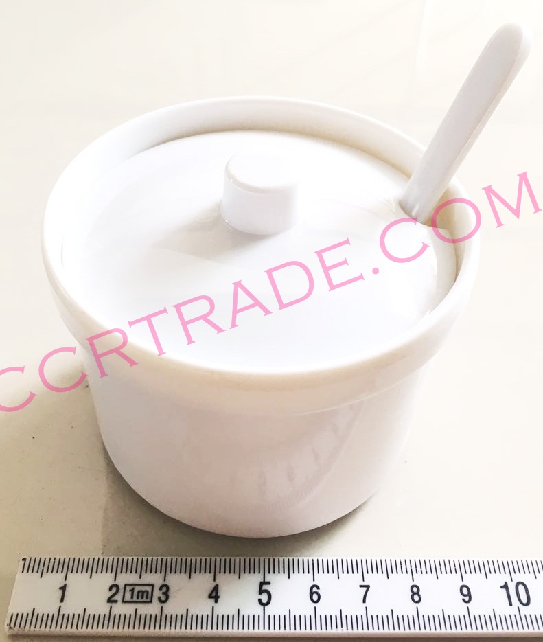 ชุดถ้วยน้ำจิ้มเมลามีน+ช้อน (หนา) 3.5 นิ้ว