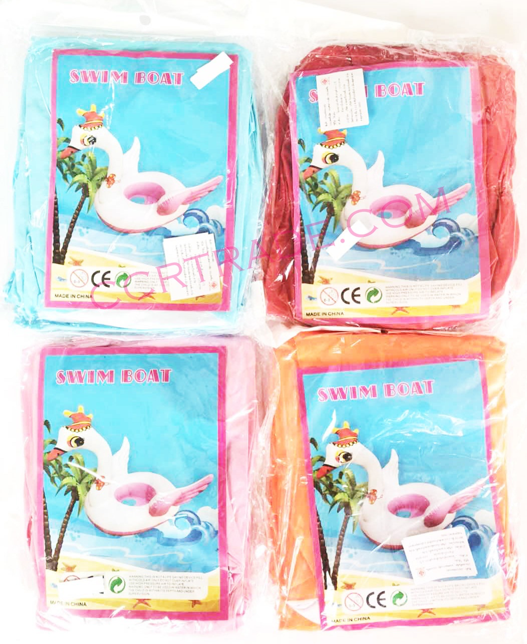 ห่วงสอดขาเป่าลม ลายหงส์ขาว มีเสียง 45x60 ซม.(1x3)