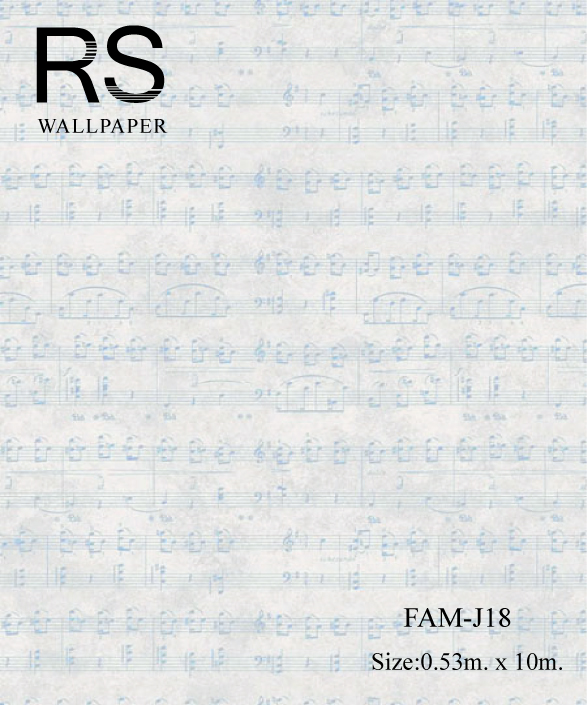 วอลเปเปอร์ลายตัวหนังสือ โน๊ตดนตรี FAM-J18
