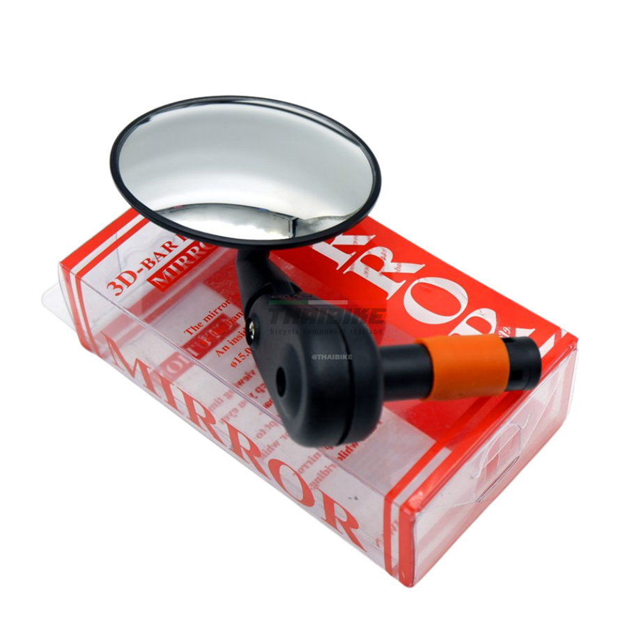 กระจก v-grip (งานไต้หวัน) กระจกติดจักรยาน แบบนูน ติดได้ทั้งซ้ายและขวา