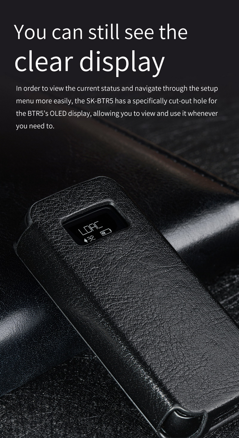 FiiO SK-BTR15 เคสหนังสำหรับ BTR15 ให้การป้องกันที่ยอดเยี่ยม ทนทาน เฉพาะเคส [-เคส-]