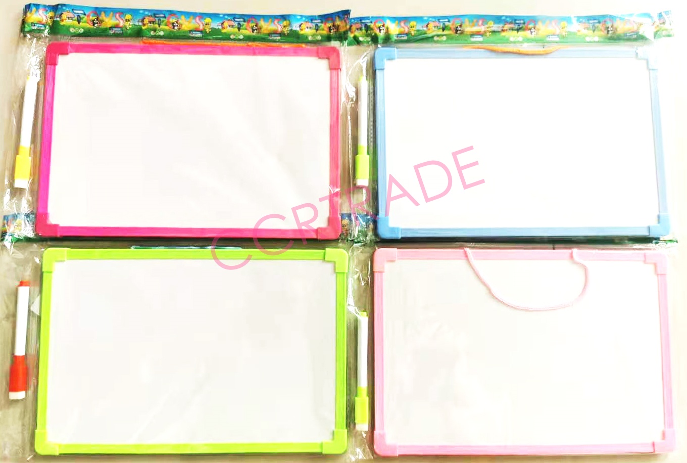 กระดานไวท์บอร์ด ขอบสี (ABC) 20x30 ซม.(รุ่นใหม่）