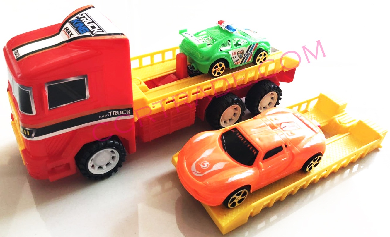 รถบรรทุกแท่นดีดรถแข่ง 2 ชิ้นฝาครอบ มีลาน 26 ซม.(1x3)