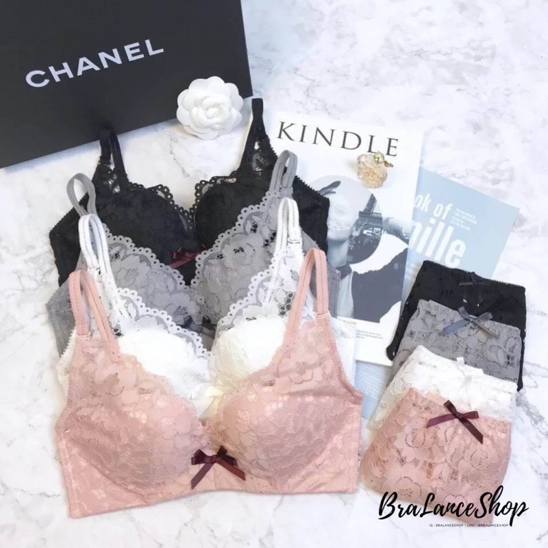 BLS✿3274 Setบรา+กกน. ชุดชั้นในลูกไม้แถมตะขอต่อหลัง