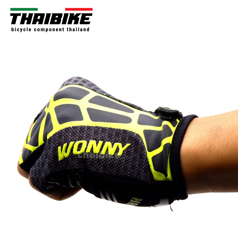 ถุงมือเจลสำหรับปั่นจักรยาน มีเจลรองมือ ของแท้ งานหนานุ่ม WONNY