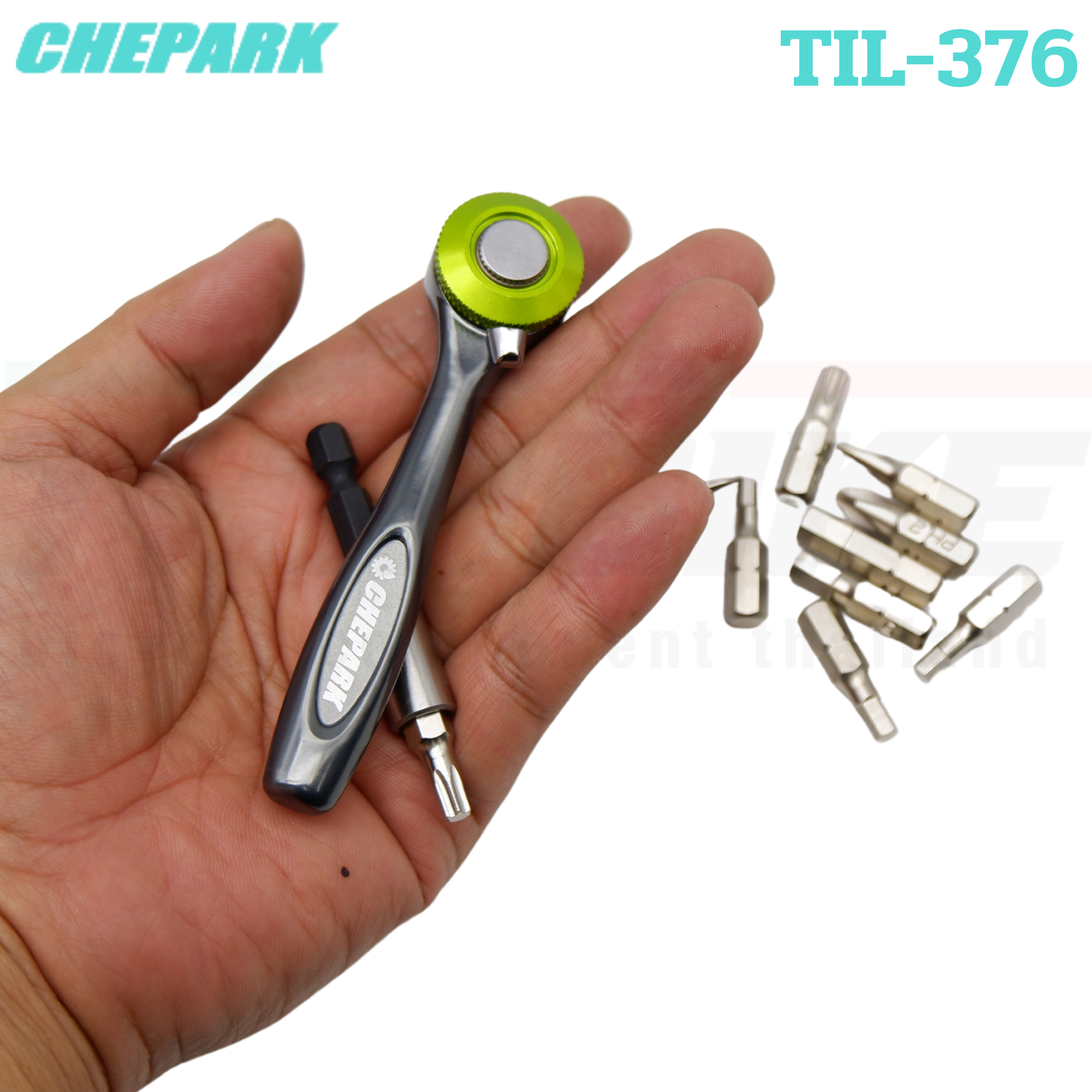 เครื่องมือซ่อมจักรยาน พกพาสะดวกแบบฟรีปรับได้ พร้อมหัว CHEPARK TIL-379 TIL-376