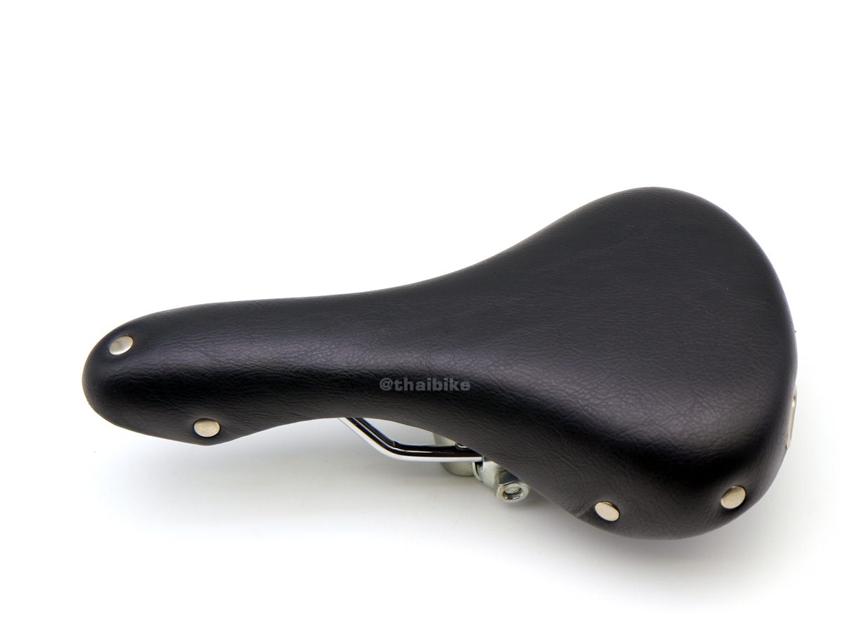 อานจักรยานหนังเทียม THAIBIKE ทรงวินเทจ หนัง PU มีที่ห้อยกระเป๋า