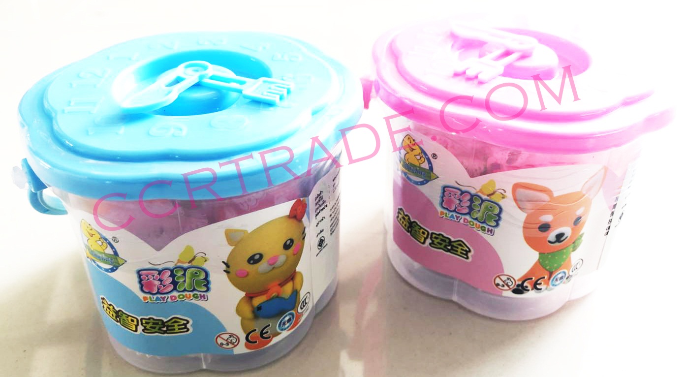 แป้งโด 12 สีกระปุกนาฬิกาใหญ่ 6.5x8 ซม.(มี มอก.)