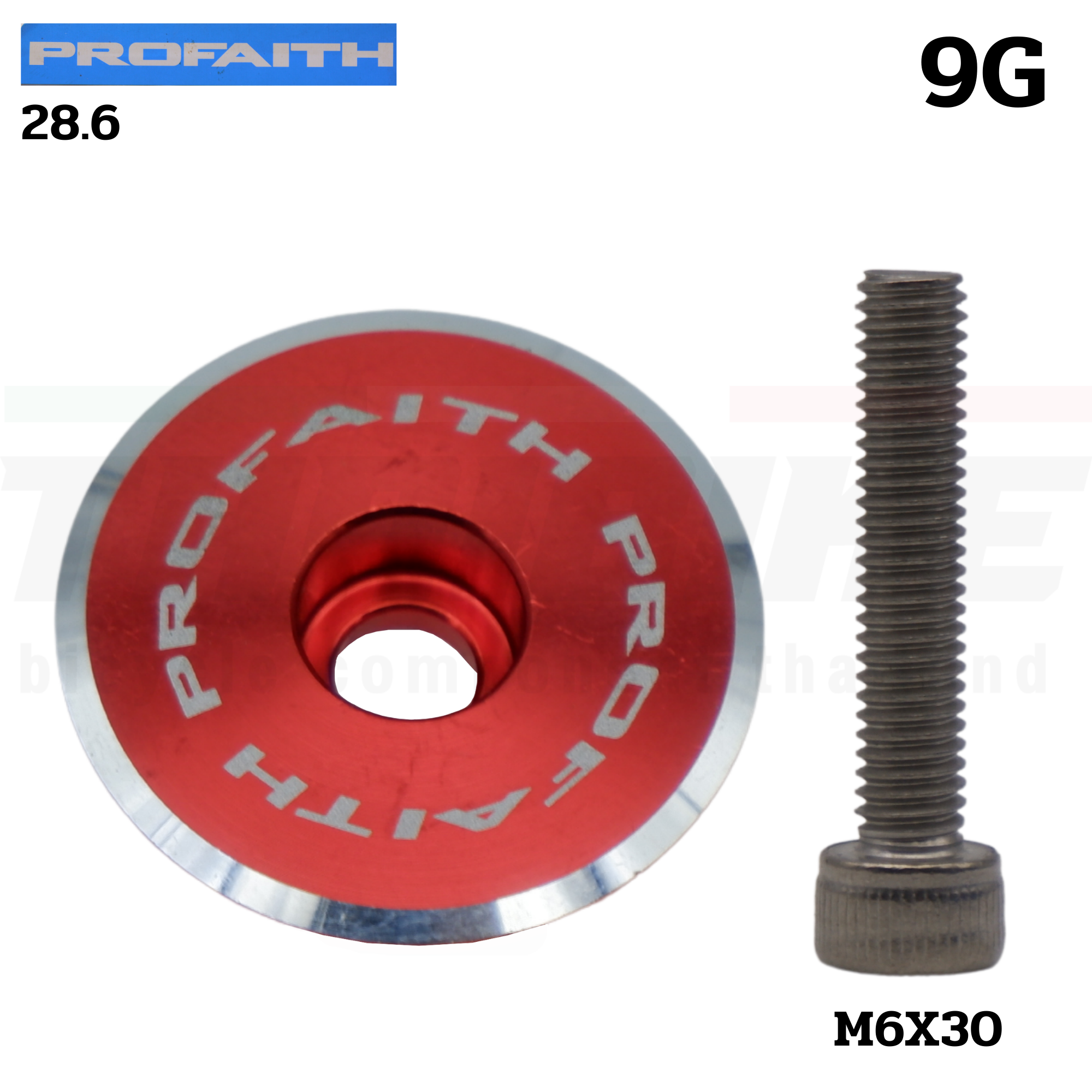 ฝาปิดสเต็มจักรยาน PROFAITH รุ่น 3G/9G พร้อมน็อต 28.6 Aluminum Alloy Cover