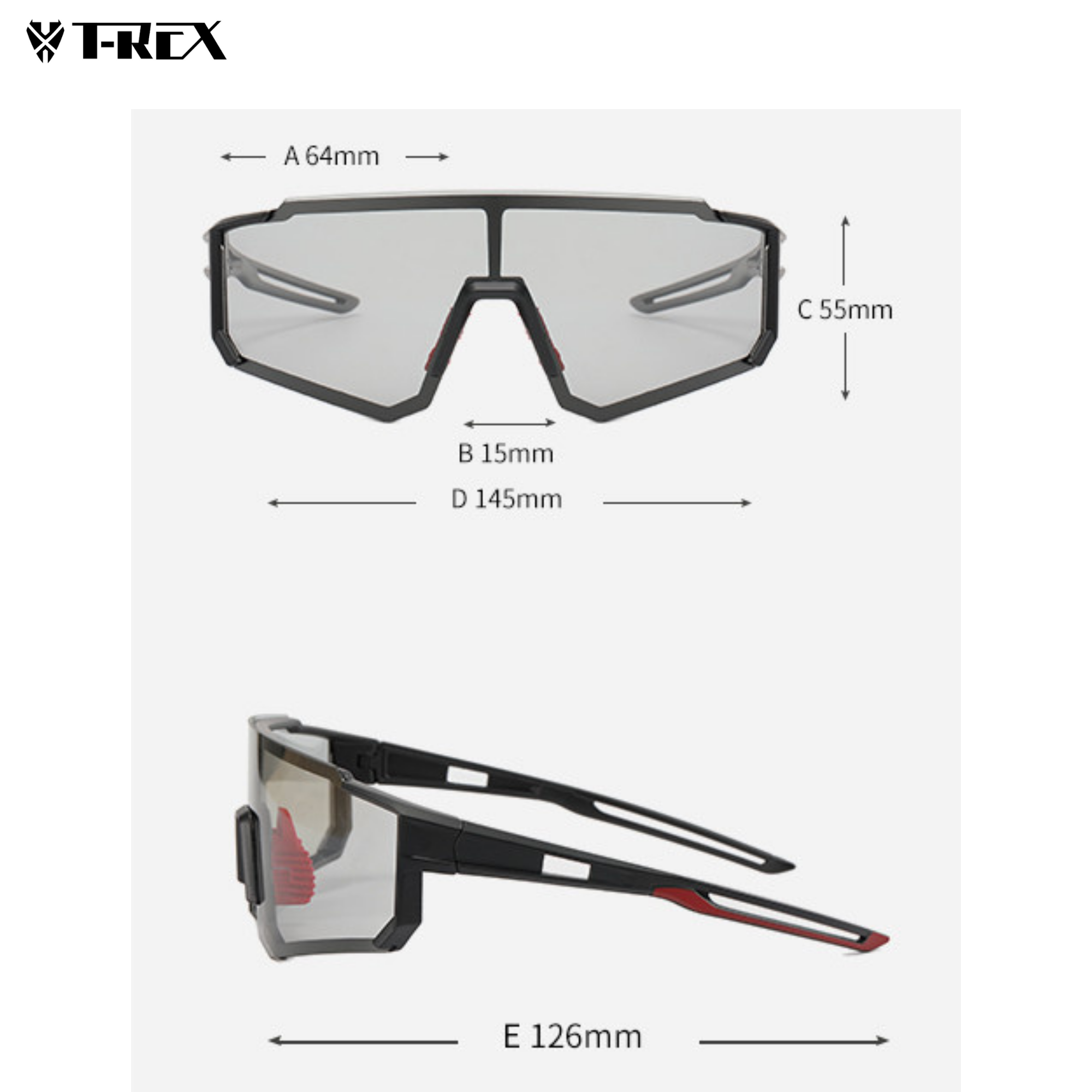 แว่นตาปั่นจักรยาน T-REX รุ่น 9927 3เลนส์ POLARIZE กันแดด กันลม กันฝุ่น UV แว่นกันแดด แว่นปั่น