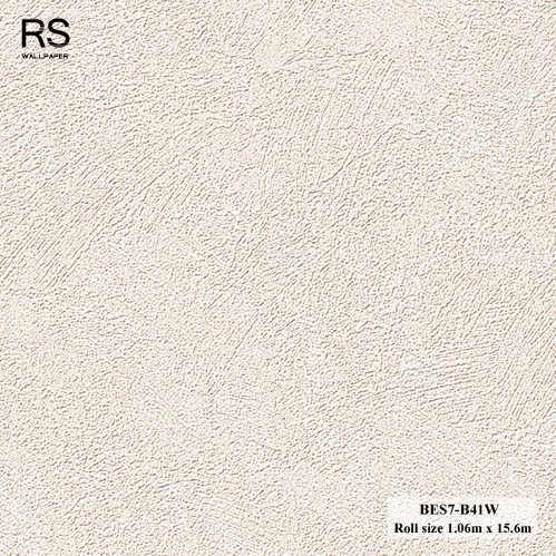 วอลเปเปอร์ พื้นสีครีมอมน้ำตาล ผนังขัด BES7-B41W