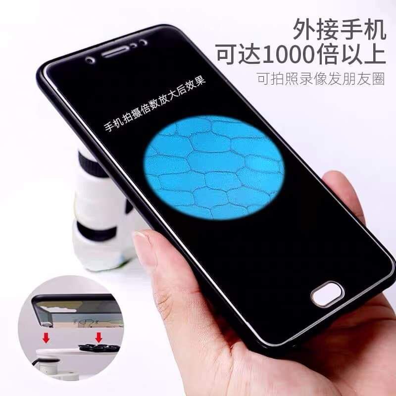 กล้องจุลทรรศน์พกพามีไฟ LED พร้อมส่งจากไทย