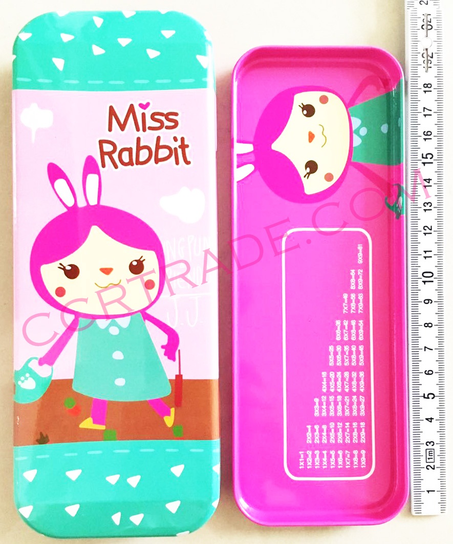 กล่องดินสอเหล็ก 2 ชั้น (การ์ตูน) 20.5 ซม.