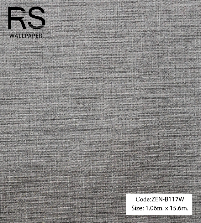 วอลเปเปอร์เทกเจอร์ผ้าโทนสีดำเทา ZEN-B117W