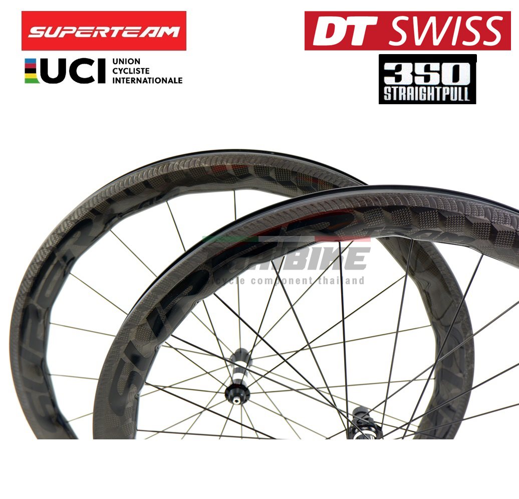 ล้อจักรยานเสือหมอบ คาร์บอน Superteam curvepro Dt350 ประกัน 3 ปี