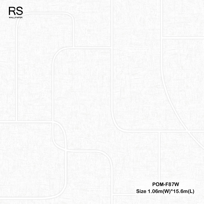 วอลเปเปอร์สไตล์โมเดิร์น ลายเส้นสีเงิน พื้นสีเทาอ่อนอมขาว POM-F87W