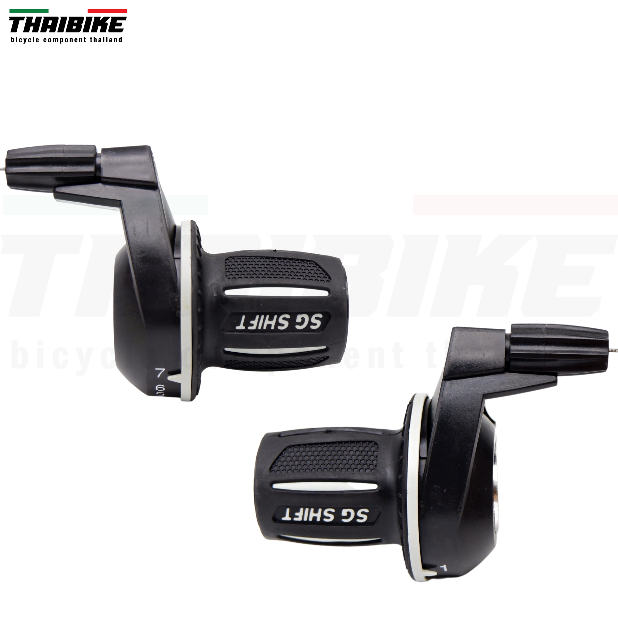 มือเกียร์บิดจักรยานรถพับ T-REX SG SHIFT INDEX 3X7SPD ซ้าย+ขวา พร้อมสายนอก+สายใน