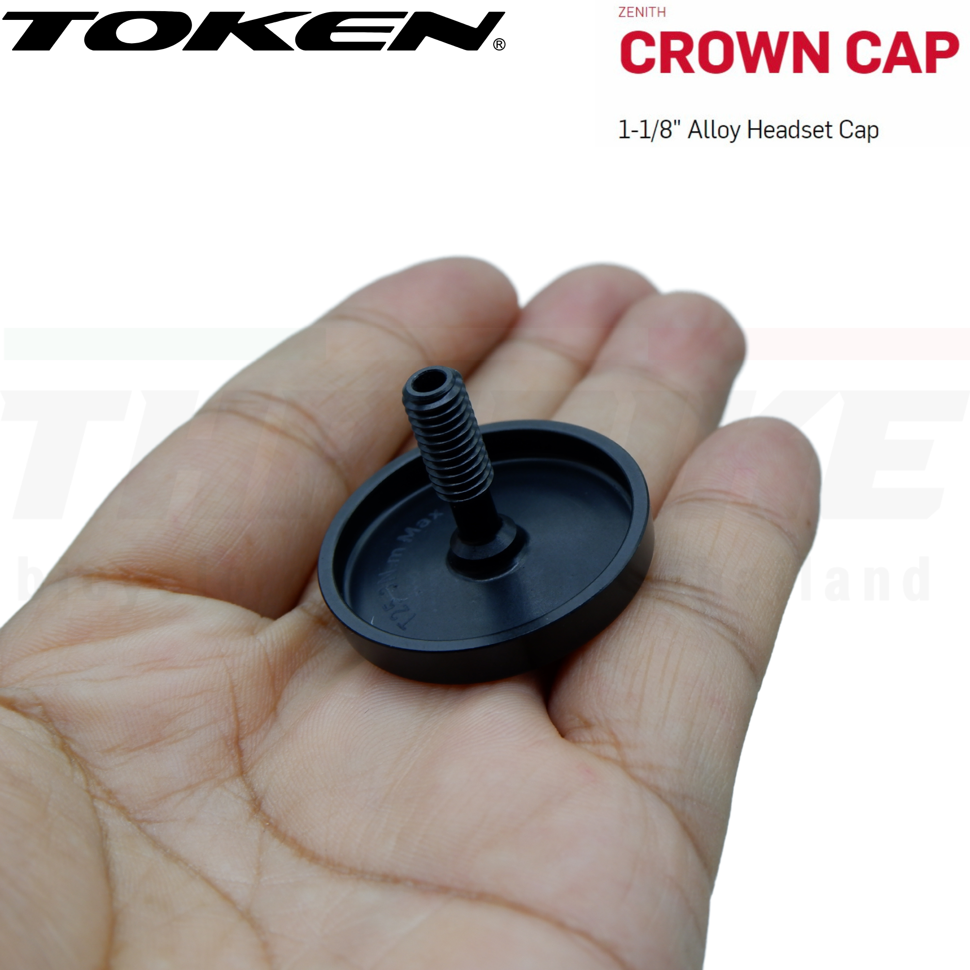 ฝาปิดถ้วยคอสเต็มจักรยานน้ำหนักเบา TOKEN Crown Cap Zenith TK297