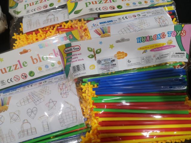 ตัวต่อหลอด แบบหนา ตัวต่อหลอด 4 มิติ 200 ชิ้นหลอด diy ส่งจากไทย❤️ของเล่นปลายเปิด สนุกมาก