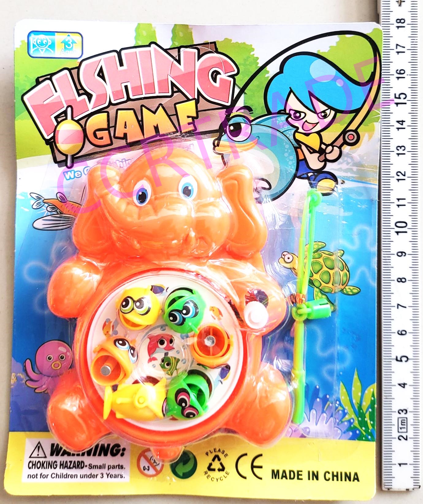 ช้างตกปลาแม่เหล็กไขลานแผง 18.5 ซม.