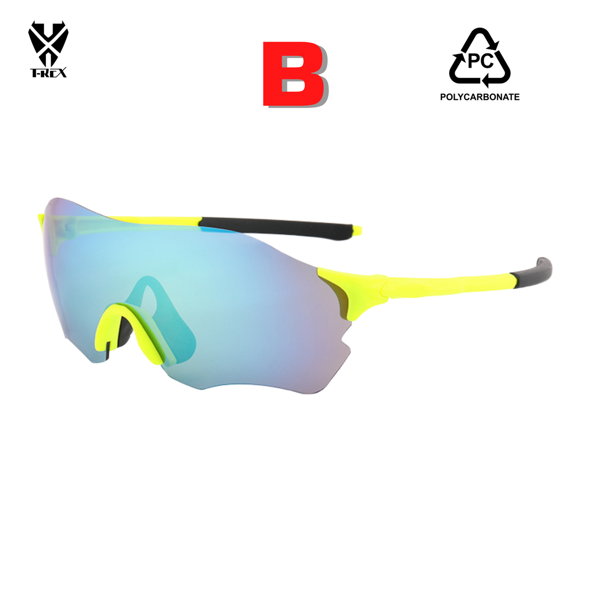 แว่นตาปั่นจักรยาน T-REX รุ่น 866 เลนส์ POLARIZE เลนส์ PC กันแดด กันลม กันฝุ่น UV แว่นกันแดด แว่นปั่น