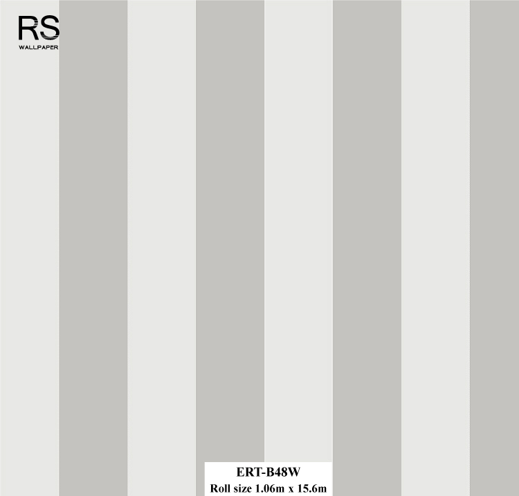 วอลเปเปอร์ ลายทางสีเทาสลับสีขาว ERT-B48W