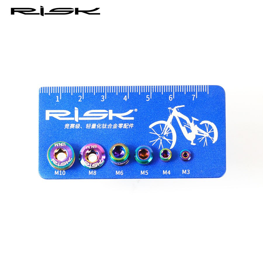 ไม้บรรทัดวัดขนาดน็อตจักรยาน RISK Bicycle Bolts Screws Measuring Ruler