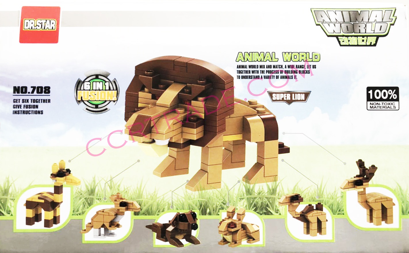 ไข่ไมโครบล็อคสัตว์ป่า 6 in 1 กล่อง (2 กล่อง มี 12 ชิ้น)