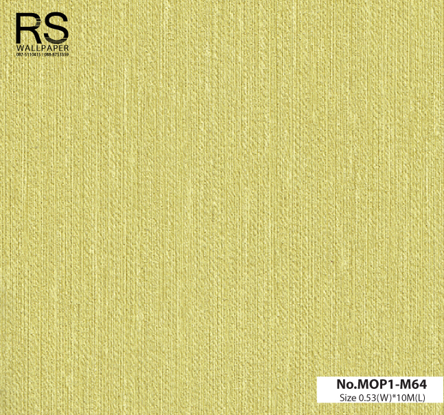 วอลเปเปอร์สีเขียวเลม่อน มีลายเส้นในตัว NO.MOP1-M64