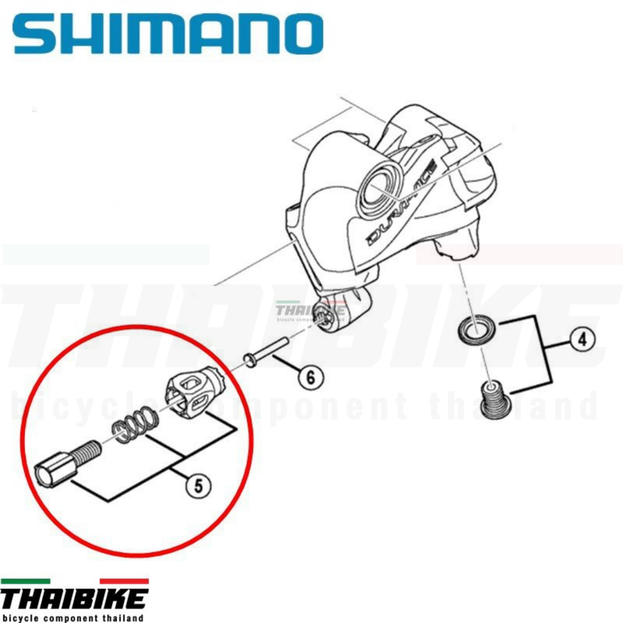 อะไหล่ตีนผี ตัวปรับสายเกียร์ตีนผีจักรยาน SHIMANO DURA-ACE RD-R9100 ULTEGRA RDR8000