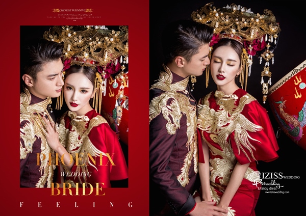 PW584- **พร้อมส่งเฉพาะชุดผู้หญิงค่ะ**ชุดราตรี ชุดแฟนซีกี่เพ้าประยุกต์ ชุดคู่ถ่ายพรีเวดดิ้ง (prewedding dress) & ชุดแต่งงานแฟนซี (Fancy wedding dress)ชายหญิง "ธีมสีแดง แดงเลือดหมู"