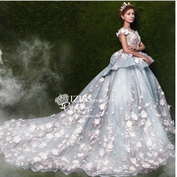 PW475- **พรีออเดอร์เฉพาะชุดผู้หญิง**ชุดแต่งงานแฟนซี ชุดเดรสสีเทาชมพู ชุดถ่ายพรีเวดดิ้ง (prewedding dress) & ชุดแต่งงานแฟนซี (Fancy wedding dress) "ธีมสีเทาชมพู"