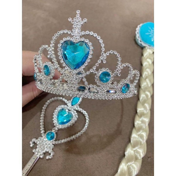 เอลซ่า อันนา ราพันเซล เครื่องประดับฟอสเซ่น คฑา มงกุฎ ผมเปีย พร้อมส่งจากไทย