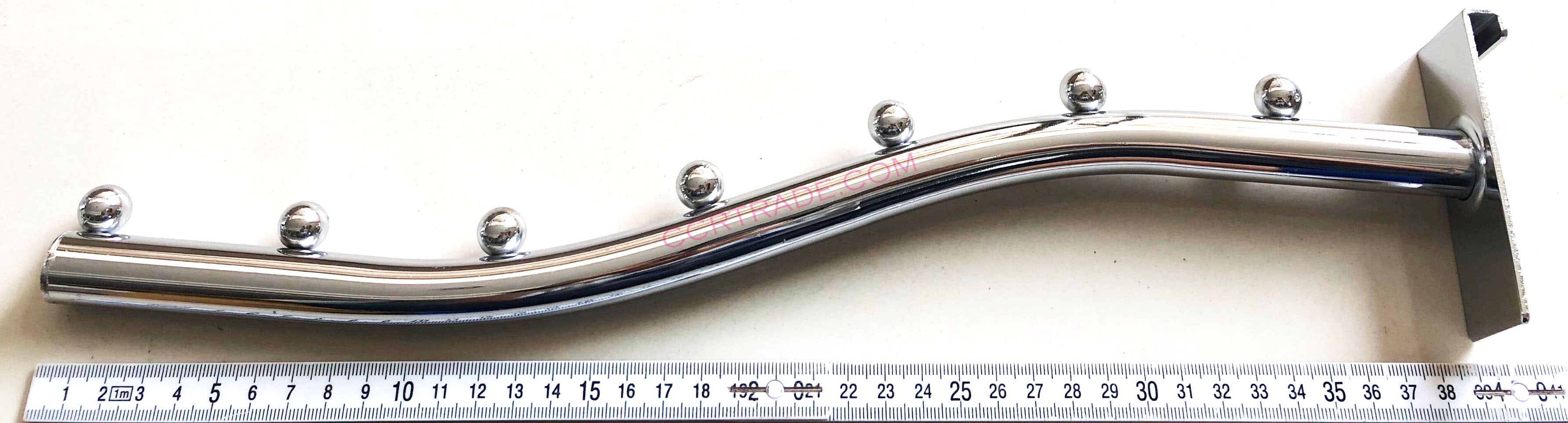 ขอแขวนเสื้อสแตนเลส 7 หัว(หนา) ยาว 40 ซม.(1x3)