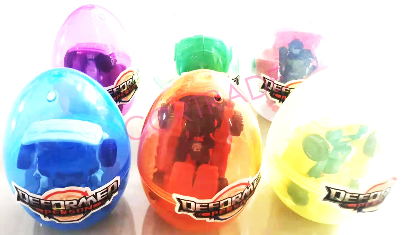 ไข่หุ่นยนต์แปลงร่างสีใสกล่อง 26 ซม.