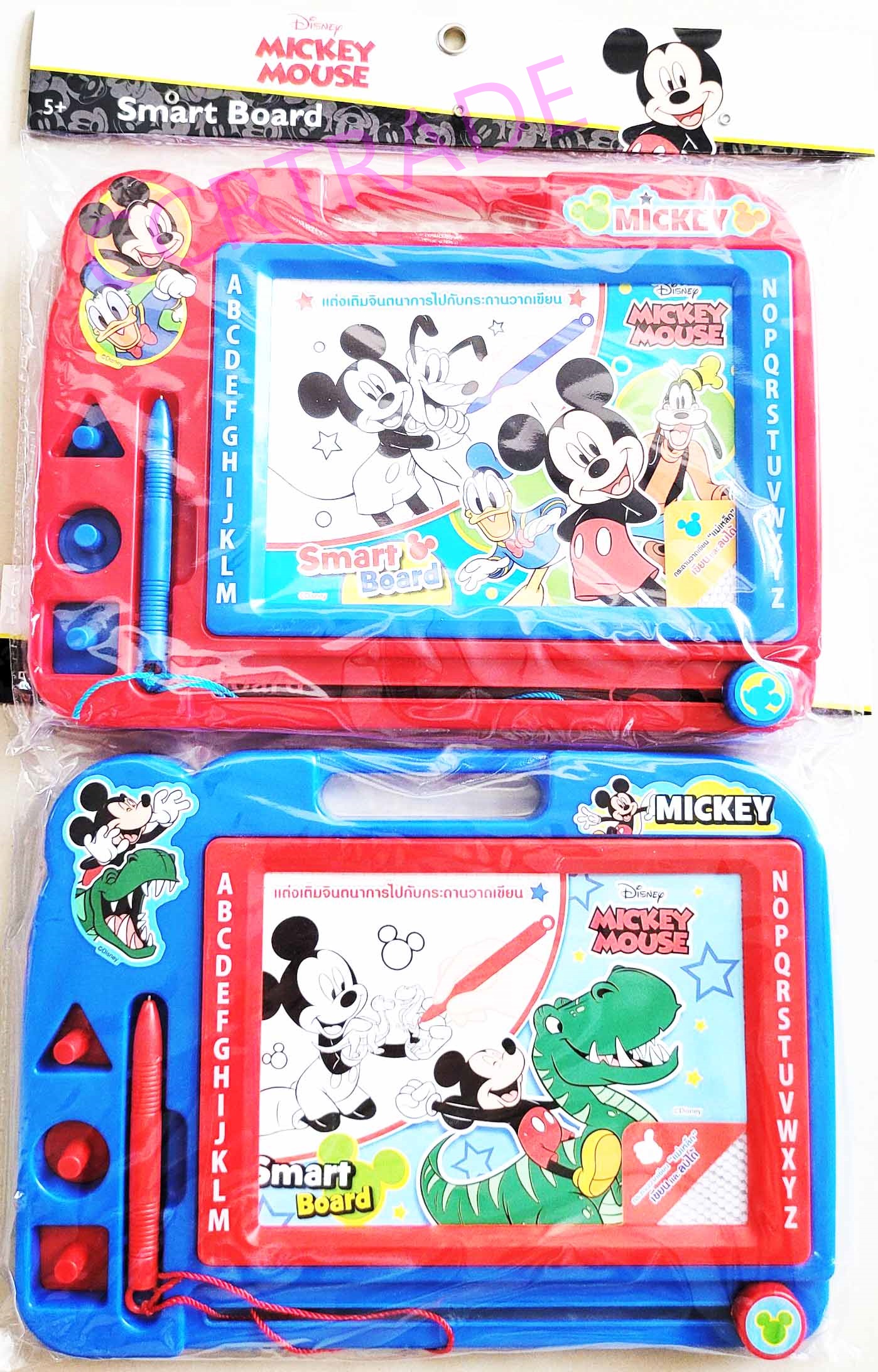 กระดานแม่เหล็กมิกกี้เม้าส์+ตัวปั๊มถุง PVC 26.5x31 ซม.(ลิขสิทธิ์แท้)(1x3)