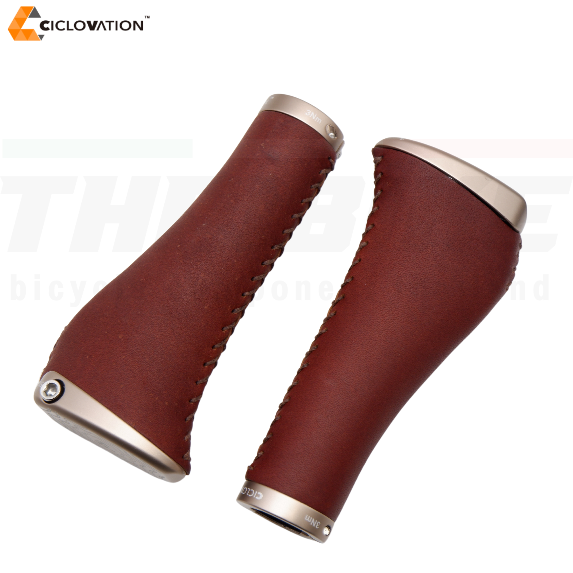 ปลอกแฮนด์จักรยานเสือภูเขาหนังแท้ CICLOVATION Premium Tomahawk Ergonomic Grip